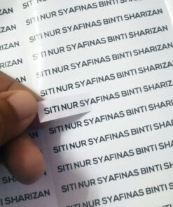 Sticker Nama Putih